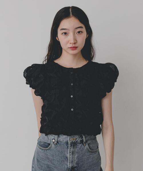 セール】『WEB限定』クシュクシュパフスリーブトップス（シャツ