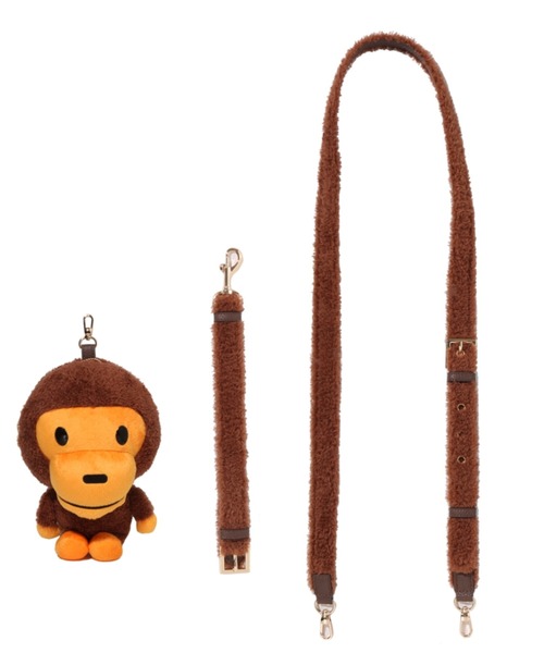 A BATHING APE(アベイシングエイプ)の「BABY MILO PLUSH DOLL 2WAY SHOULDER BAG(ショルダーバッグ・メンズ・ブラウン・FREE)」の3枚目の写真