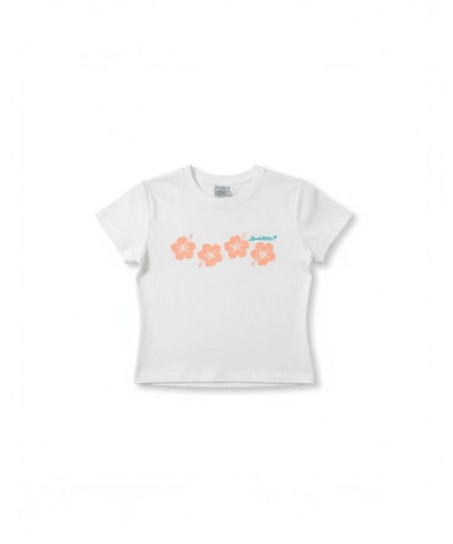 LOCALMOTION HAWAII（ローカルモーション　ハワイ）の「ｻｰﾌﾊｲﾋﾞｽｶｽﾌﾟﾘﾝﾄTｼｬﾂ（Tシャツ/カットソー・レディース・ピンク/ホワイト・FREE）」の6枚目の写真