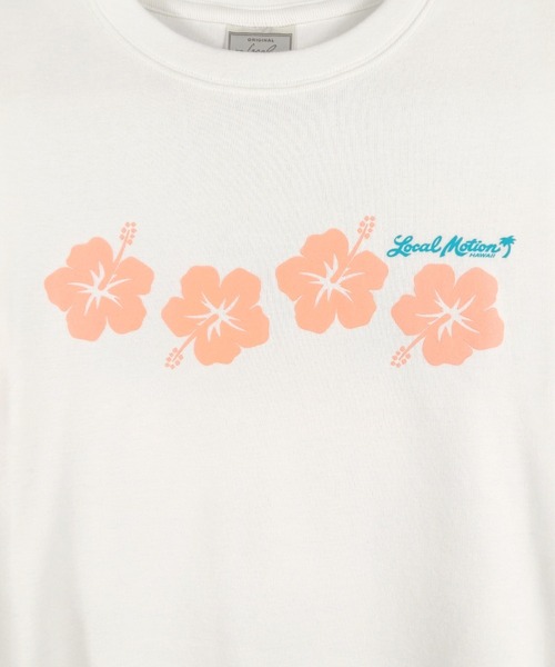 LOCALMOTION HAWAII（ローカルモーション　ハワイ）の「ｻｰﾌﾊｲﾋﾞｽｶｽﾌﾟﾘﾝﾄTｼｬﾂ（Tシャツ/カットソー・レディース・ピンク/ホワイト・FREE）」の8枚目の写真
