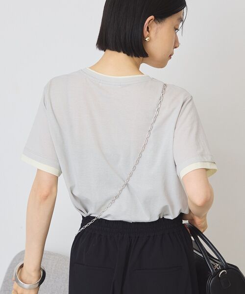 AMERICAN HOLIC(アメリカンホリック)の「配色レイヤード風シアーTシャツ(Tシャツ/カットソー・レディース・ブラウン/チャコールグレー/ライトグレー・L/M)」の19枚目の写真