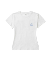 MORF スモールシンボルスリムフィット半袖Tシャツアイボリー