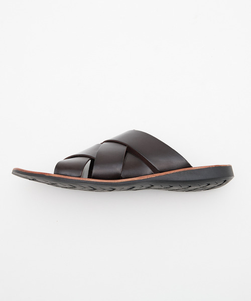 MEN'S MELROSE(メンズメルローズ)の「【COBRA69/コブラ69】クロスレザーサンダル(サンダル・メンズ・ブラック/ブラウン・3/4)」の4枚目の写真