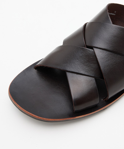 MEN'S MELROSE(メンズメルローズ)の「【COBRA69/コブラ69】クロスレザーサンダル(サンダル・メンズ・ブラック/ブラウン・3/4)」の5枚目の写真