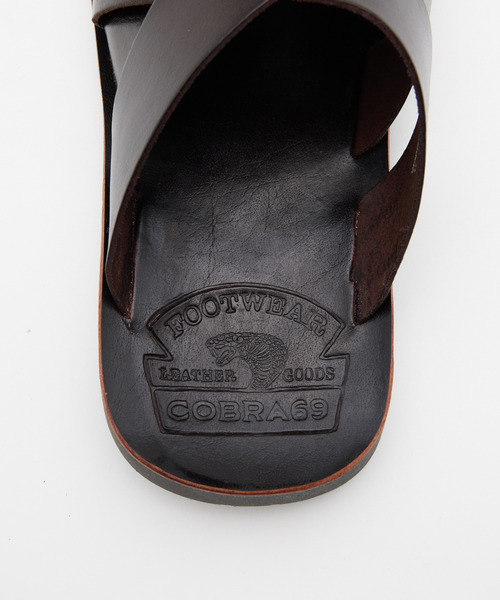 MEN'S MELROSE(メンズメルローズ)の「【COBRA69/コブラ69】クロスレザーサンダル(サンダル・メンズ・ブラック/ブラウン・3/4)」の7枚目の写真