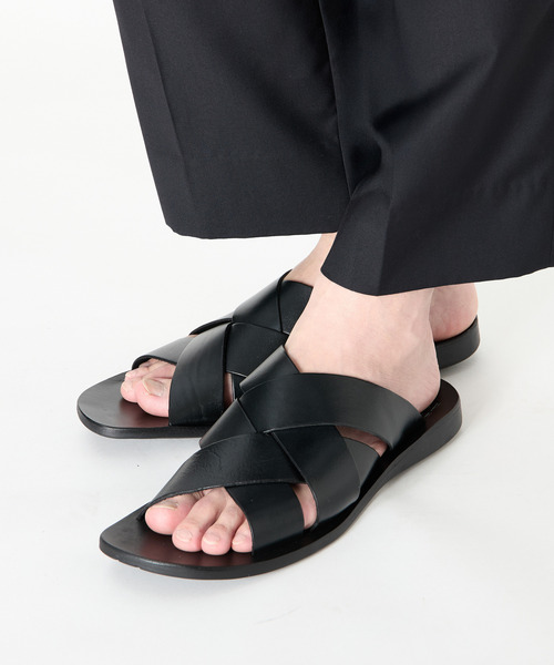 MEN'S MELROSE(メンズメルローズ)の「【COBRA69/コブラ69】クロスレザーサンダル(サンダル・メンズ・ブラック/ブラウン・3/4)」の16枚目の写真