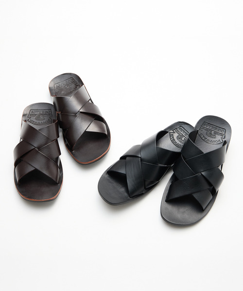 MEN'S MELROSE(メンズメルローズ)の「【COBRA69/コブラ69】クロスレザーサンダル(サンダル・メンズ・ブラック/ブラウン・3/4)」の18枚目の写真