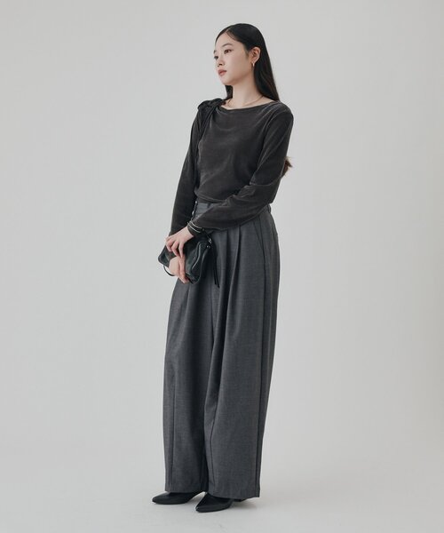 Omekashi(オメカシ)の「【2サイズ展開】バレルスラックス(その他パンツ・レディース・ベージュ/グレー・38/36)」の20枚目の写真