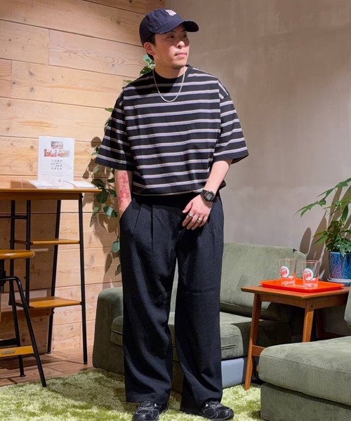 niko and...（ニコアンド）の「リネンライクイージーパンツ（その他パンツ・メンズ・ブラック/ブルー/カーキ/ブラウン・LARGE/MEDIUM）」の6枚目の写真