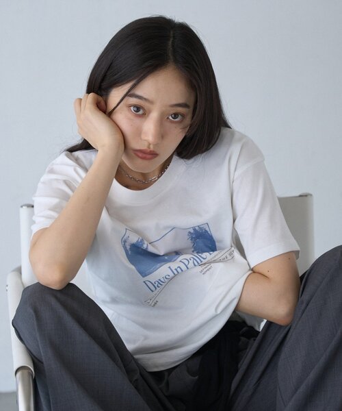 COLONY 2139(コロニートゥーワンスリーナイン)の「【汗じみ防止】アソートフォトTシャツ(Tシャツ/カットソー・レディース・ホワイト/ピンク/グレー・FREE)」の5枚目の写真