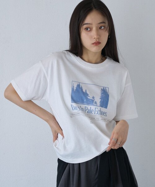 COLONY 2139(コロニートゥーワンスリーナイン)の「【汗じみ防止】アソートフォトTシャツ(Tシャツ/カットソー・レディース・ホワイト/ピンク/グレー・FREE)」の9枚目の写真