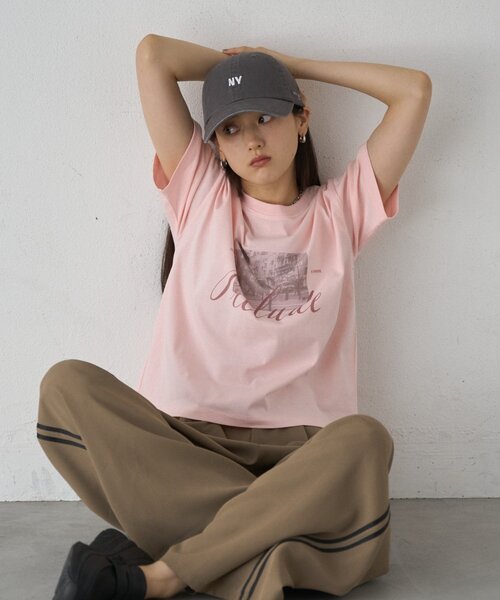 COLONY 2139(コロニートゥーワンスリーナイン)の「【汗じみ防止】アソートフォトTシャツ(Tシャツ/カットソー・レディース・ホワイト/ピンク/グレー・FREE)」の14枚目の写真