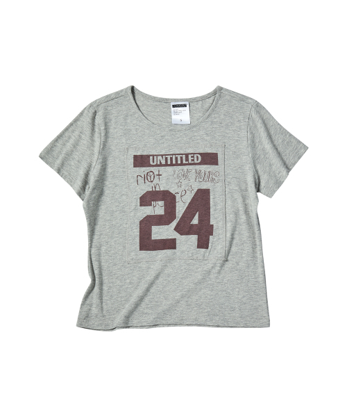 UNTITLED SEOUL（アンタイトル ソウル）の「アンタイトルナンバーパッチクロップ半袖グレー（Tシャツ/カットソー・レディース・その他・MEDIUM/SMALL）」の4枚目の写真