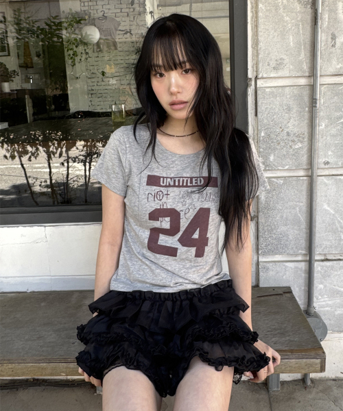 UNTITLED SEOUL（アンタイトル ソウル）の「アンタイトルナンバーパッチクロップ半袖グレー（Tシャツ/カットソー・レディース・その他・MEDIUM/SMALL）」の8枚目の写真