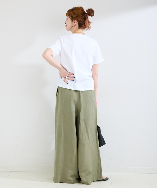B.C STOCK(ベーセーストック)の「《追加2》手洗い可 / フロッキープリントロゴTEE(Tシャツ/カットソー・レディース・ブラック系その他/ホワイト/ベージュ・FREE)」の12枚目の写真