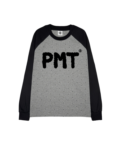 PRIMATE（プライメイト）の「CLOUD ドット ラグラン ロングスリーブ 3 COLORS（Tシャツ/カットソー・メンズ・ピンク/ブルー/ミックスグレー・SMALL/MEDIUM）」の2枚目の写真