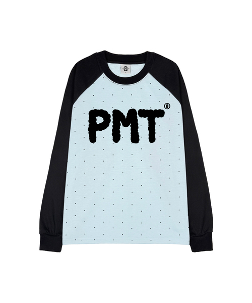 PRIMATE（プライメイト）の「CLOUD ドット ラグラン ロングスリーブ 3 COLORS（Tシャツ/カットソー・メンズ・ピンク/ブルー/ミックスグレー・SMALL/MEDIUM）」の3枚目の写真