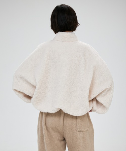 full/fill.（フルフィル）の「half zip boa pullover / ハーフジップボアプルオーバー（その他トップス・レディース・アイボリー/グレー・FREE）」の8枚目の写真