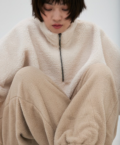 full/fill.（フルフィル）の「half zip boa pullover / ハーフジップボアプルオーバー（その他トップス・レディース・アイボリー/グレー・FREE）」の14枚目の写真