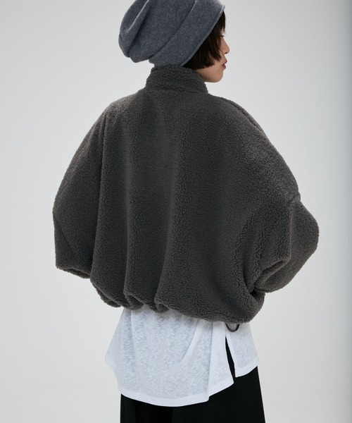 full/fill.（フルフィル）の「half zip boa pullover / ハーフジップボアプルオーバー（その他トップス・レディース・アイボリー/グレー・FREE）」の17枚目の写真