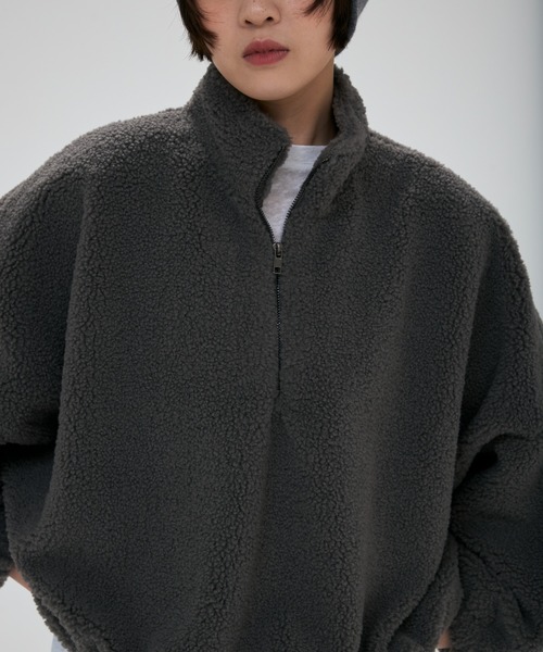 full/fill.（フルフィル）の「half zip boa pullover / ハーフジップボアプルオーバー（その他トップス・レディース・アイボリー/グレー・FREE）」の22枚目の写真