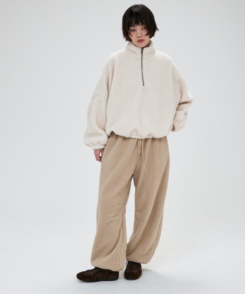 full/fill.（フルフィル）の「half zip boa pullover / ハーフジップボアプルオーバー（その他トップス・レディース・アイボリー/グレー・FREE）」の9枚目の写真