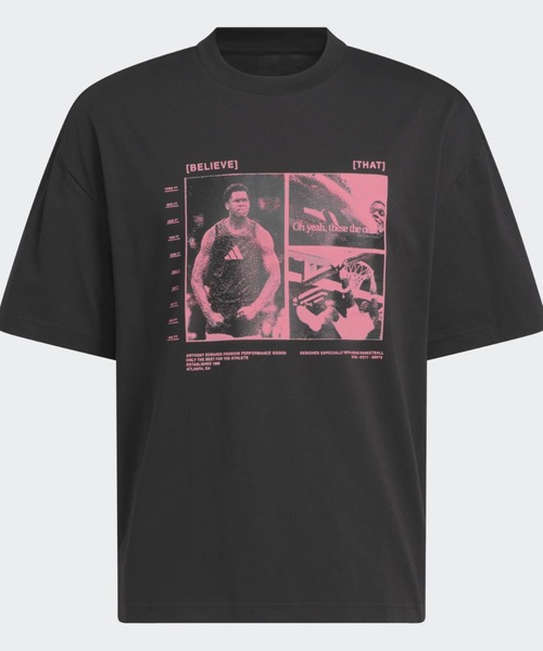 adidas(アディダス)の「アンソニー・エドワーズ 半袖Tシャツ / アディダス adidas(Tシャツ/カットソー・メンズ・ブラック・XX-LARGE/3XL/LARGE/MEDIUM/SMALL/X-LARGE/X-SMALL)」の6枚目の写真