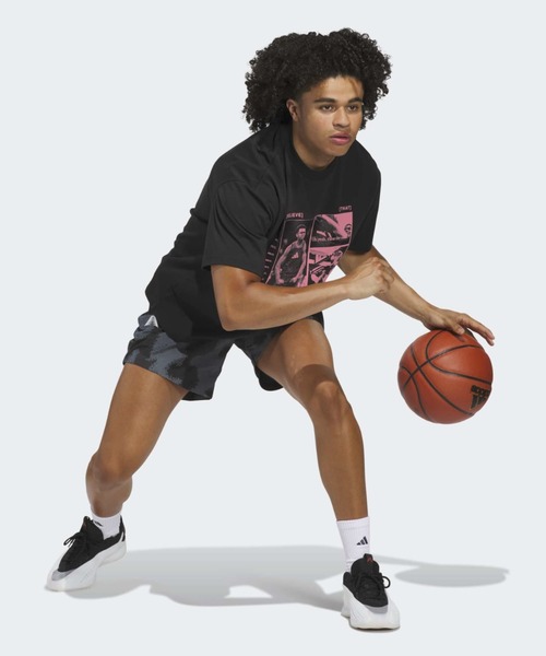 adidas(アディダス)の「アンソニー・エドワーズ 半袖Tシャツ / アディダス adidas(Tシャツ/カットソー・メンズ・ブラック・XX-LARGE/3XL/LARGE/MEDIUM/SMALL/X-LARGE/X-SMALL)」の3枚目の写真
