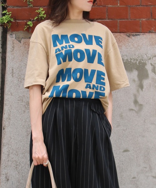 Scrap Book（スクラップブック）の「【ALL HOURS】6.2OZ FADE WASH MOVE AND MOVE（Tシャツ/カットソー・レディース・グリーン系その他/ネイビー/ベージュ系その他・1）」の2枚目の写真
