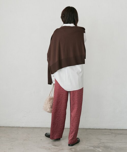 RIVE DROITE（リヴドロワ）の「【接触冷感/吸水速乾性/ストレッチ】ドットサテンイージーパンツ（その他パンツ・レディース・ボルドー/ブラック・36/38）」の21枚目の写真