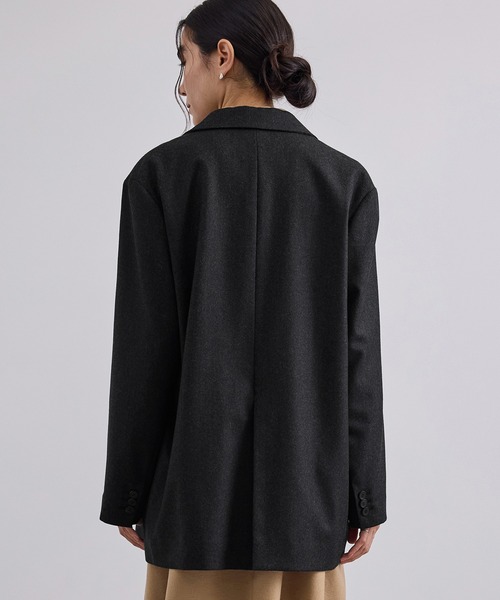 SALON adam et rope'(サロン アダム エ ロペ)の「ハイカウントフラノジャケット・ネップヘリンボンジャケット / セットアップ対応(テーラードジャケット・レディース・グレー/ベージュ/チャコールグレー・M/S)」の17枚目の写真