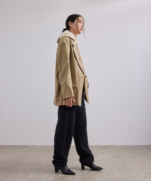 SALON adam et rope'(サロン アダム エ ロペ)の「ハイカウントフラノジャケット・ネップヘリンボンジャケット / セットアップ対応(テーラードジャケット・レディース・グレー/ベージュ/チャコールグレー・M/S)」の8枚目の写真