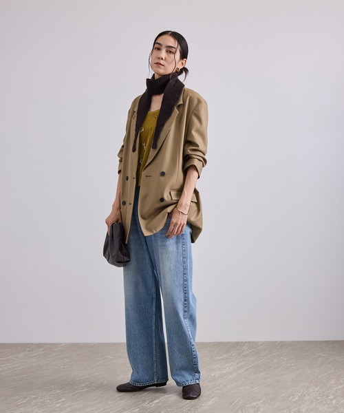 SALON adam et rope'(サロン アダム エ ロペ)の「ハイカウントフラノジャケット・ネップヘリンボンジャケット / セットアップ対応(テーラードジャケット・レディース・グレー/ベージュ/チャコールグレー・M/S)」の10枚目の写真