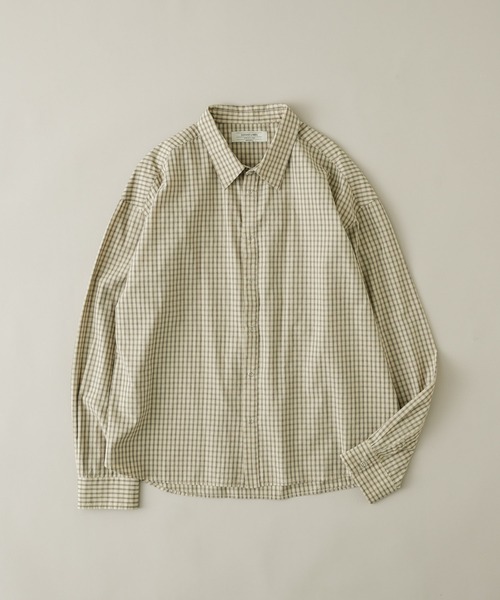 URBAN RESEARCH Sonny Label（アーバンリサーチサニーレーベル）の「サンドウォッシュチェックレギュラーシャツ（シャツ/ブラウス・メンズ・ブラック系その他/グリーン系その他/ベージュ系その他・MEDIUM/LARGE）」の2枚目の写真
