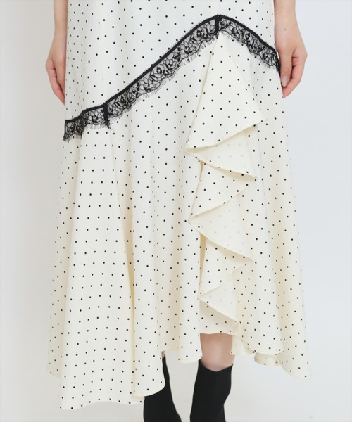 WILLSELECTION(ウィルセレクション)の「レーストリムラッフルキャミワンピース(ワンピース・レディース・ホワイト系その他/グレー系その他・FREE)」の21枚目の写真