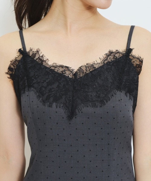 WILLSELECTION(ウィルセレクション)の「レーストリムラッフルキャミワンピース(ワンピース・レディース・ホワイト系その他/グレー系その他・FREE)」の8枚目の写真