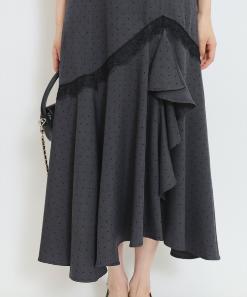 WILLSELECTION(ウィルセレクション)の「レーストリムラッフルキャミワンピース(ワンピース・レディース・ホワイト系その他/グレー系その他・FREE)」の9枚目の写真