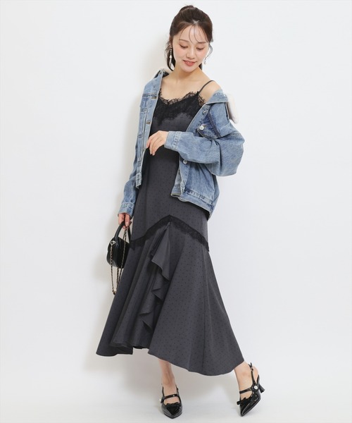 WILLSELECTION(ウィルセレクション)の「レーストリムラッフルキャミワンピース(ワンピース・レディース・ホワイト系その他/グレー系その他・FREE)」の15枚目の写真