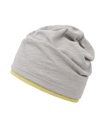 UNDERCONTROL（アンダーコントロール）の「クールツートン配色コットンロングルーズフィット帽子BEANIE / レイヤードスラブ / ライトグレー（ニットキャップ/ビーニー）」