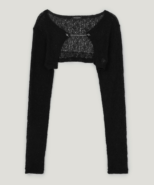 GROWHIDE(グロウハイド)の「トミーチェーンクロップボレロカーディガン_ブラック(カーディガン/ボレロ・レディース・ブラック・FREE)」の6枚目の写真
