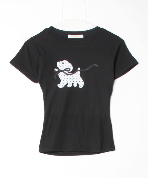Dream garden(ドリームガーデン)の「可愛い犬プリントデザイン半袖Tシャツ(Tシャツ/カットソー・レディース・ブラック/グレー/ホワイト・XL/L/S/M/2XL)」の2枚目の写真