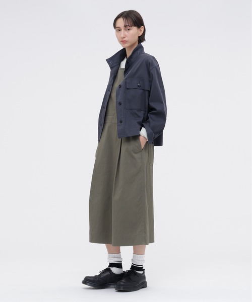MHL.(エムエイチエル)の「UTILITY COTTON NYLON TWILL(ブルゾン・レディース・ライトブラウン/グレー・1/2)」の3枚目の写真