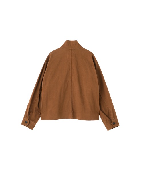 MHL.(エムエイチエル)の「UTILITY COTTON NYLON TWILL(ブルゾン・レディース・ライトブラウン/グレー・1/2)」の6枚目の写真