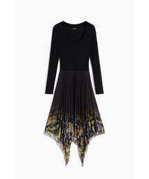 Asymmetry graphic chiffon dress / アシメトリーグラフィックシフォンドレス