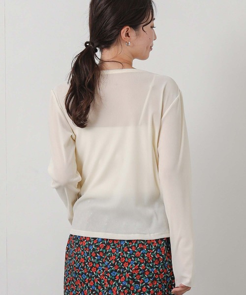 Gready Brilliant(グレディブリリアン)の「ベロアアシメカシュクール(Tシャツ/カットソー・レディース・ブラウン/アイボリー・38)」の9枚目の写真