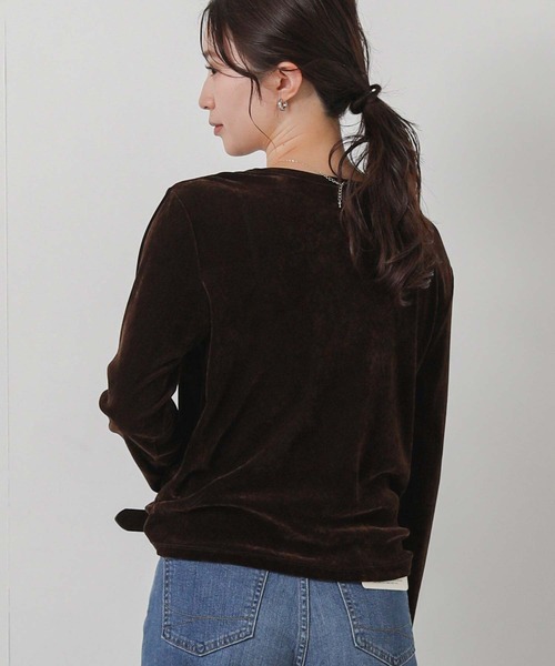 Gready Brilliant(グレディブリリアン)の「ベロアアシメカシュクール(Tシャツ/カットソー・レディース・ブラウン/アイボリー・38)」の17枚目の写真