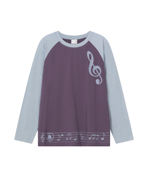 BAUF（バウフ）の「スター メロディ ロングスリーブ [ヴィンテージパープル]（Tシャツ/カットソー・レディース・その他・FREE）」の4枚目の写真