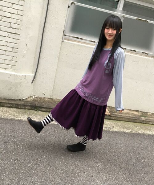 BAUF（バウフ）の「スター メロディ ロングスリーブ [ヴィンテージパープル]（Tシャツ/カットソー・レディース・その他・FREE）」の6枚目の写真