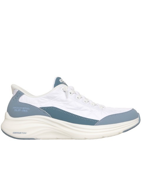 SKECHERS(スケッチャーズ)の「スケッチャーズ SKECHERS CONTOUR FOAM(スニーカー・レディース・ホワイト×グレー・25.0cm/24.0cm/24.5cm/23.0cm/23.5cm)」の1枚目の写真