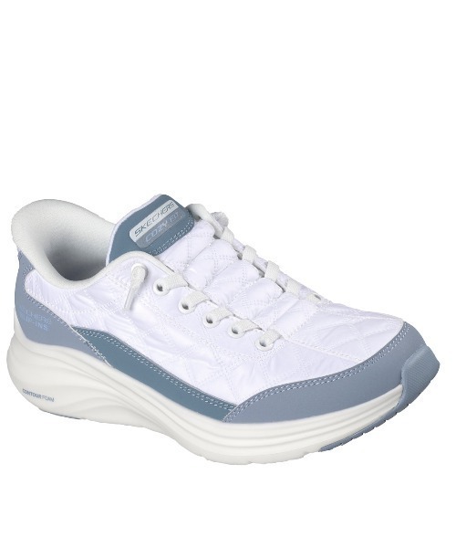 SKECHERS(スケッチャーズ)の「スケッチャーズ SKECHERS CONTOUR FOAM(スニーカー・レディース・ホワイト×グレー・25.0cm/24.0cm/24.5cm/23.0cm/23.5cm)」の3枚目の写真